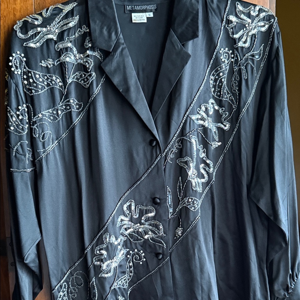 Black Embellished Women Shirt